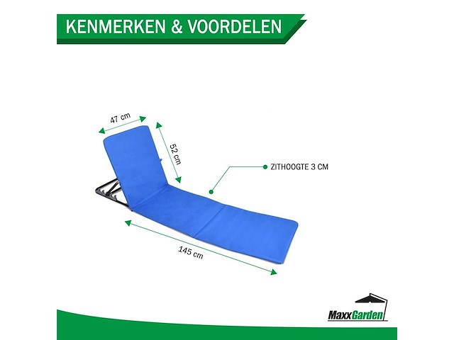 Maxxgarden 21561 strandmat opvouwbaar 2 stuk - afbeelding 2 van  2