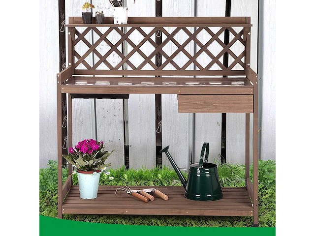 Maxxgarden 21569 oppottafel - plantentafel - tuinwerktafel 110x50x114cm - afbeelding 6 van  6