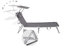 Maxxgarden 21592 ligbed aluminium 190x61x28 cm - grijs 2 stuks - afbeelding 2 van  4