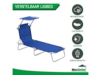 Maxxgarden 21594 ligbed aluminium 190x61x28 cm - blauw - afbeelding 2 van  5