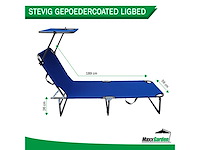 Maxxgarden 21594 ligbed aluminium 190x61x28 cm - blauw - afbeelding 5 van  5