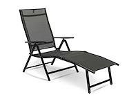 Maxxgarden 21608 tuinstoel ligbed aluminium verstelbaar zwart - afbeelding 1 van  3
