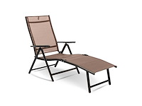 Maxxgarden 21609 tuinstoel ligbed aluminium verstelbaar taupe - afbeelding 1 van  4