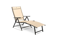 Maxxgarden 21646 tuinstoel ligbed aluminium verstelbaar beige - afbeelding 1 van  3