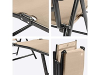 Maxxgarden 21646 tuinstoel ligbed aluminium verstelbaar beige - afbeelding 2 van  3