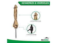 Maxxgarden 21688 parasol balkonparasol beige kantelbaar 300cm - afbeelding 2 van  5