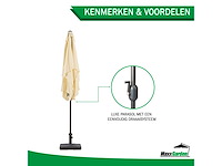 Maxxgarden 21734 parasol balkonparasol - 150 x 250 cm creme - afbeelding 4 van  4