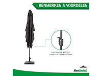 Maxxgarden 21736 parasol balkonparasol 150 x 250 cm zwart - afbeelding 4 van  4