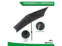 Maxxgarden 21736 parasol balkonparasol 150 x 250 cm zwart - afbeelding 3 van  4