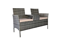 Maxxgarden 21775 tuinbank rattan 136cm - afbeelding 1 van  2