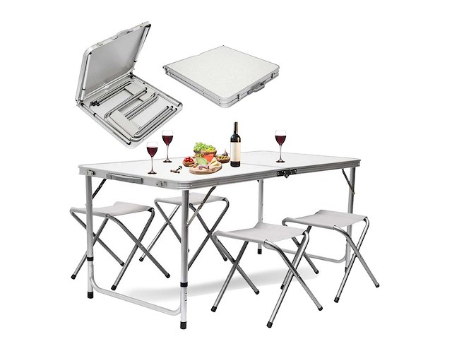 Maxxgarden 21817 opvouwbare picknicktafel set 120x70cm - afbeelding 1 van  3