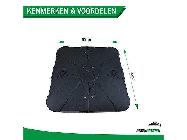 Maxxgarden 22017 parasolvoet xxl kunststof - vulbaar met water tot 100 kg - afbeelding 5 van  6