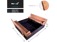 Maxxgarden 22197 zandbak hout afsluitbaar 100x95cm - afbeelding 3 van  3