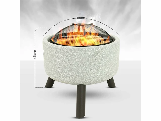 Maxxgarden 22209 vuurhaard vuurschaal barbecue 45cm - afbeelding 4 van  4