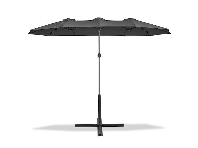 Maxxgarden 22275 parasol - stokparasol xxl - dubbel model - 460 x 270cm - antraciet - afbeelding 1 van  2