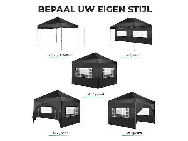 Maxxgarden 22367 partytent easy-up 3x3m met zijwanden - afbeelding 3 van  3