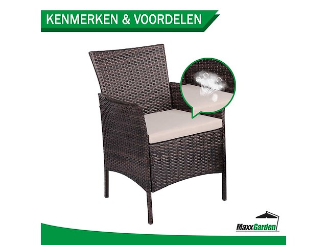 Maxxgarden 22401 tuinset - bistroset 3 delig - afbeelding 5 van  6