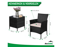 Maxxgarden 22402 tuinset - set van 2 tuinstoelen - wicker zwart - afbeelding 6 van  6