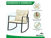 Maxxgarden 22403 tuinset - schommelstoel set - 2 persoons - textileen metaal - afbeelding 2 van  4