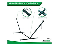 Maxxgarden 22404 hangmat standaard 360x120x90 cm - afbeelding 4 van  4