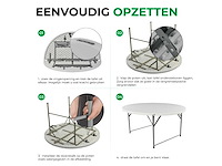 Maxxgarden 88505 vouwtafel - ronde tafel - 120x74 cm - 2 stuk - afbeelding 4 van  4