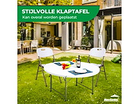 Maxxgarden 88505 vouwtafel - ronde tafel - 120x74 cm - 2 stuk - afbeelding 2 van  4