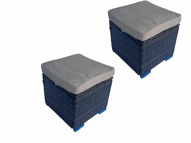 Maxxgarden 88534 kussenbox voetbank poef 40x40cm bruin 2stuks - afbeelding 1 van  4