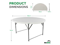 Maxxgarden 88544 - vouwtafel klaptafel feesttafel 183cm - afbeelding 3 van  4
