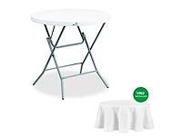 Maxxgarden 88548 vouwtafel - opvouwbare ronde tuin tafel - 60x74 cm - 2 stuk - afbeelding 1 van  2