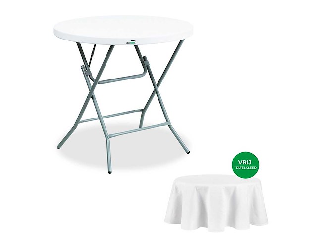 Maxxgarden 88548 vouwtafel - opvouwbare ronde tuin tafel - 60x74 cm - 2 stuk - afbeelding 1 van  2