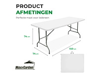 Maxxgarden 88560 vouwtafel tuintafel 152x70x74cm - 2 stuk nieuw - afbeelding 2 van  4