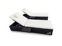 Maxxgarden 88562 verstelbaar loungebed - rattan ligbed 2 stuks - afbeelding 1 van  5