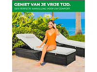 Maxxgarden 88562 verstelbaar loungebed - rattan ligbed 2 stuks - afbeelding 4 van  5