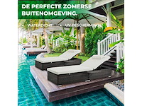 Maxxgarden 88562 verstelbaar loungebed - rattan ligbed 2 stuks - afbeelding 5 van  5