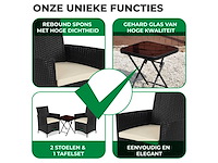 Maxxgarden 88564 tuinset rattan - 2 stoelen + tafel nieuw - afbeelding 3 van  5