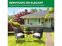 Maxxgarden 88564 tuinset rattan - 2 stoelen + tafel nieuw - afbeelding 4 van  5