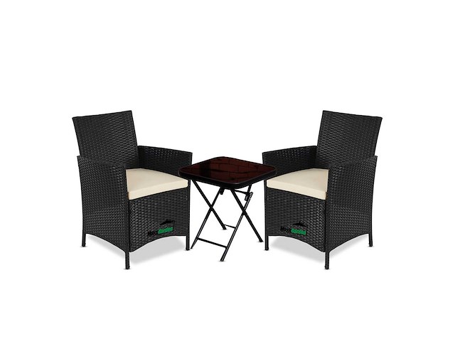 Maxxgarden 88564 tuinset rattan - 2 stoelen + tafel nieuw - afbeelding 1 van  5