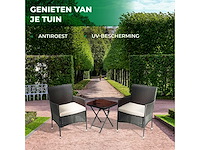 Maxxgarden 88564 tuinset rattan - 2 stoelen + tafel nieuw - afbeelding 5 van  5