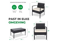 Maxxgarden 88565 loungeset rattan 4 delig - afbeelding 2 van  2