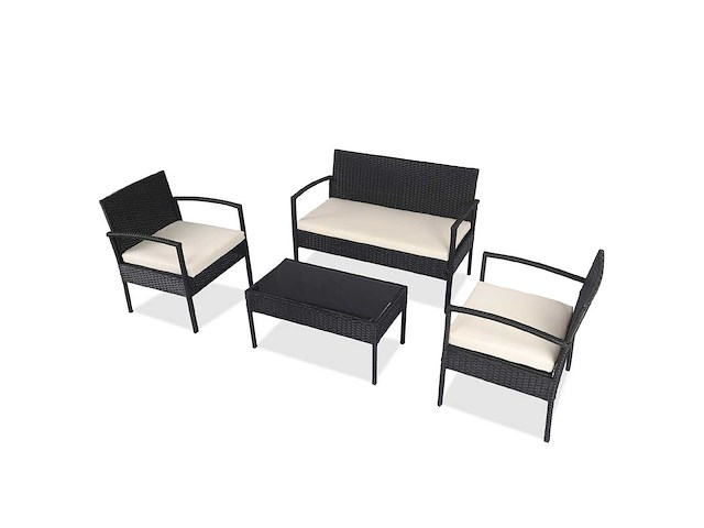 Maxxgarden 88565 loungeset rattan 4 delig - afbeelding 1 van  2