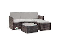Maxxgarden 88568 loungeset rattan hoekset 4 persoon bruin - afbeelding 1 van  5