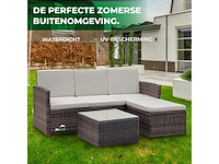 Maxxgarden 88568 loungeset rattan hoekset 4 persoon bruin - afbeelding 5 van  5