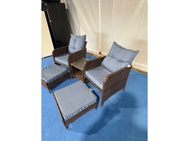 Maxxgarden 88679 tuinset 2 stoelen met poef en bijzettafel - afbeelding 3 van  4