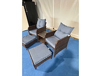 Maxxgarden 88679 tuinset 2 stoelen met poef en bijzettafel - afbeelding 3 van  4