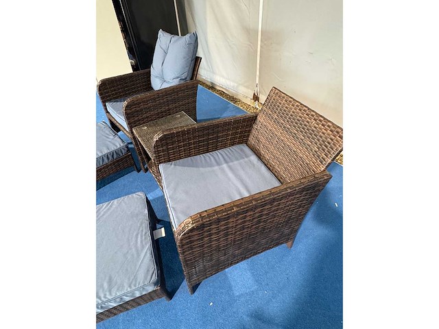 Maxxgarden 88679 tuinset 2 stoelen met poef en bijzettafel - afbeelding 4 van  4
