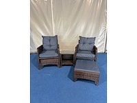Maxxgarden 88679 tuinset 2 stoelen met poef en bijzettafel - afbeelding 2 van  4