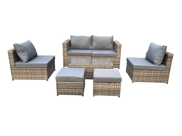Maxxgarden 88703 loungeset 6 persoons wicker - afbeelding 1 van  1