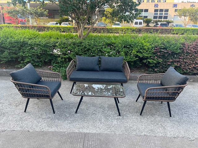 Maxxgarden 88706 loungeset 4 persoons wicker - afbeelding 1 van  2