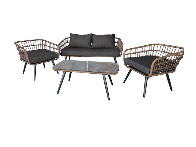 Maxxgarden 88706 loungeset 4 persoons wicker - afbeelding 1 van  2