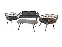 Maxxgarden 88706 loungeset 4 persoons wicker - afbeelding 1 van  2